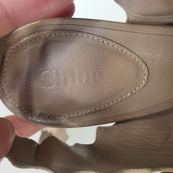 Chloé Scalloped Slingback Peeptoe Heels in Nude Size 40.5 - Picture 8 of 8
